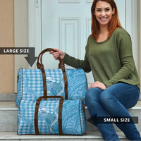 Blue Hawaii Palaka Cowboy Turtle Travel Bag Hawaiian Paniolo Puakenikeni Maile Lei DT05 - Polynesian Pride