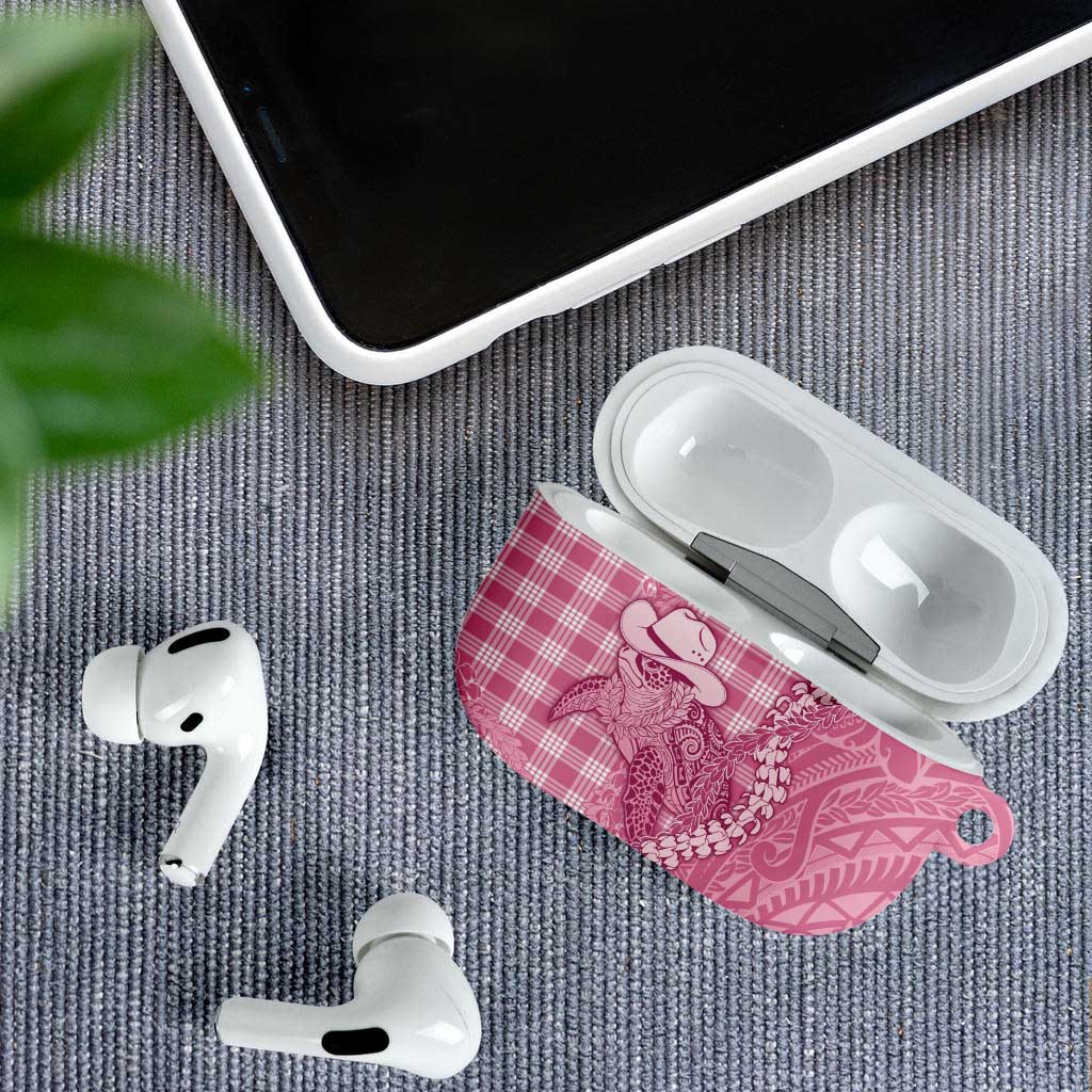 Pink Hawaii Palaka Cowboy Turtle AirPods Case Hawaiian Paniolo Puakenikeni Maile Lei DT05 - Polynesian Pride