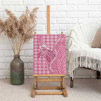 Pink Hawaii Palaka Cowboy Turtle Canvas Wall Art Hawaiian Paniolo Puakenikeni Maile Lei DT05 - Polynesian Pride