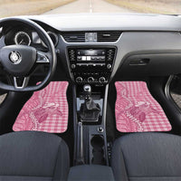 Pink Hawaii Palaka Cowboy Turtle Car Mats Hawaiian Paniolo Puakenikeni Maile Lei DT05 Set 2pcs - Front Pink - Polynesian Pride