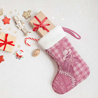 Pink Hawaii Palaka Cowboy Turtle Christmas Stocking Hawaiian Paniolo Puakenikeni Maile Lei DT05 - Polynesian Pride