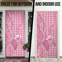 Pink Hawaii Palaka Cowboy Turtle Door Cover Hawaiian Paniolo Puakenikeni Maile Lei DT05 - Polynesian Pride