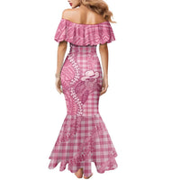 Pink Hawaii Palaka Cowboy Turtle Family Matching Mermaid Dress and Hawaiian Shirt Hawaiian Paniolo Puakenikeni Maile Lei DT05 - Polynesian Pride