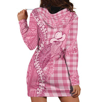 Pink Hawaii Palaka Cowboy Turtle Hoodie Dress Hawaiian Paniolo Puakenikeni Maile Lei DT05 - Polynesian Pride