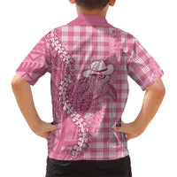 Pink Hawaii Palaka Cowboy Turtle Kid Hawaiian Shirt Hawaiian Paniolo Puakenikeni Maile Lei DT05 - Polynesian Pride