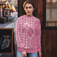 Pink Hawaii Palaka Cowboy Turtle Ugly Christmas Sweater Hawaiian Paniolo Puakenikeni Maile Lei DT05 - Polynesian Pride