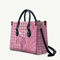 Pink Hawaii Palaka Cowboy Turtle Leather Bag Hawaiian Paniolo Puakenikeni Maile Lei DT05 Pink - Polynesian Pride