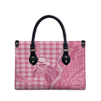 Pink Hawaii Palaka Cowboy Turtle Leather Bag Hawaiian Paniolo Puakenikeni Maile Lei DT05 - Polynesian Pride