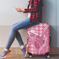 Pink Hawaii Palaka Cowboy Turtle Luggage Cover Hawaiian Paniolo Puakenikeni Maile Lei DT05 - Polynesian Pride