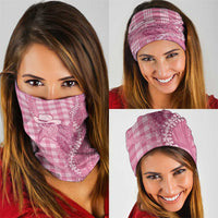 Pink Hawaii Palaka Cowboy Turtle Neck Gaiter Hawaiian Paniolo Puakenikeni Maile Lei DT05 - Polynesian Pride