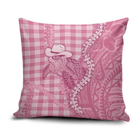 Pink Hawaii Palaka Cowboy Turtle Pillow Cover Hawaiian Paniolo Puakenikeni Maile Lei DT05 Pink - Polynesian Pride