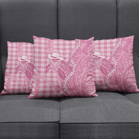 Pink Hawaii Palaka Cowboy Turtle Pillow Cover Hawaiian Paniolo Puakenikeni Maile Lei DT05 - Polynesian Pride