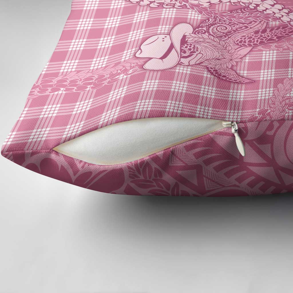 Pink Hawaii Palaka Cowboy Turtle Pillow Cover Hawaiian Paniolo Puakenikeni Maile Lei DT05 - Polynesian Pride