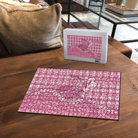 Pink Hawaii Palaka Cowboy Turtle Puzzle Hawaiian Paniolo Puakenikeni Maile Lei - Polynesian Pride