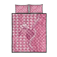 Pink Hawaii Palaka Cowboy Turtle Quilt Bed Set Hawaiian Paniolo Puakenikeni Maile Lei DT05 - Polynesian Pride