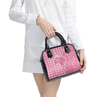 Pink Hawaii Palaka Cowboy Turtle Shoulder Handbag Hawaiian Paniolo Puakenikeni Maile Lei DT05 - Polynesian Pride