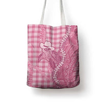 Pink Hawaii Palaka Cowboy Turtle Tote Bag Hawaiian Paniolo Puakenikeni Maile Lei DT05 - Polynesian Pride
