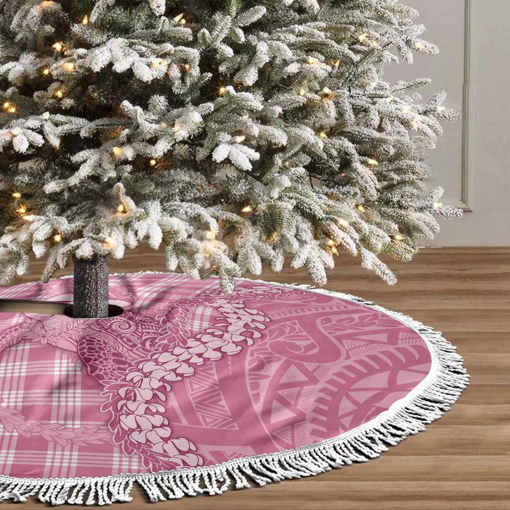 Pink Hawaii Palaka Cowboy Turtle Tree Skirt Hawaiian Paniolo Puakenikeni Maile Lei DT05 - Polynesian Pride