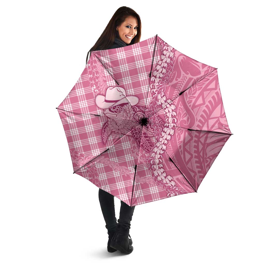 Pink Hawaii Palaka Cowboy Turtle Umbrella Hawaiian Paniolo Puakenikeni Maile Lei DT05 - Polynesian Pride