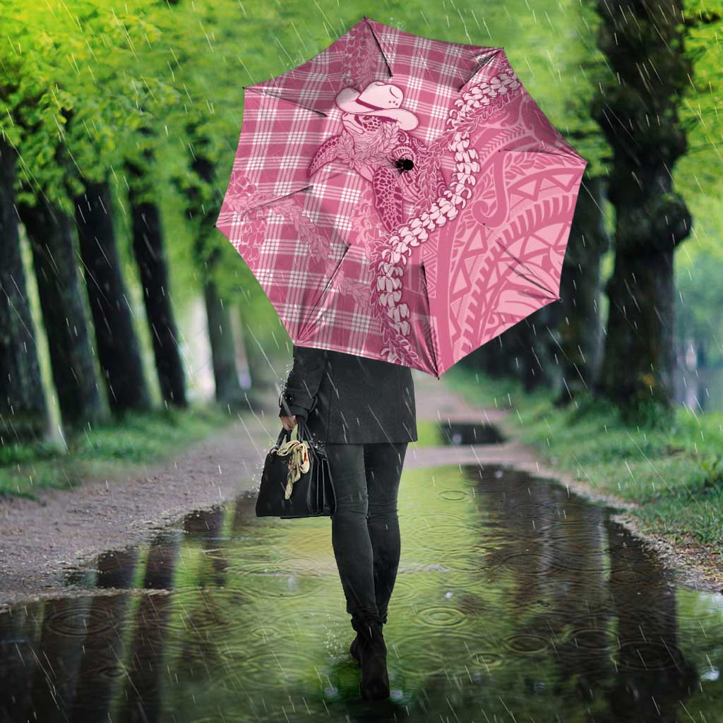 Pink Hawaii Palaka Cowboy Turtle Umbrella Hawaiian Paniolo Puakenikeni Maile Lei DT05 - Polynesian Pride