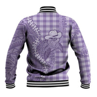 Purple Hawaii Palaka Cowboy Turtle Baseball Jacket Hawaiian Paniolo Puakenikeni Maile Lei DT05 - Polynesian Pride