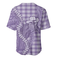 Purple Hawaii Palaka Cowboy Turtle Baseball Jersey Hawaiian Paniolo Puakenikeni Maile Lei DT05 - Polynesian Pride
