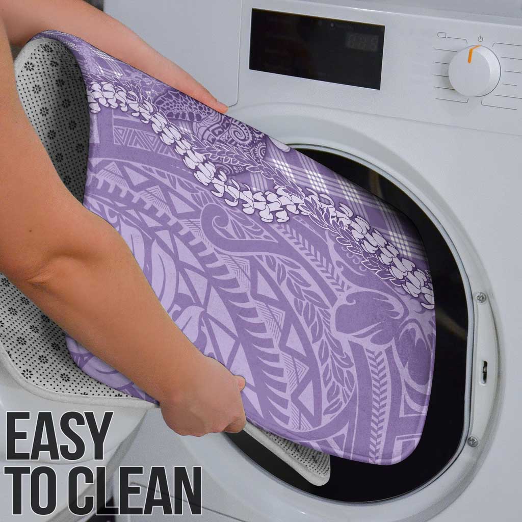 Purple Hawaii Palaka Cowboy Turtle Bathroom Set Hawaiian Paniolo Puakenikeni Maile Lei DT05 - Polynesian Pride