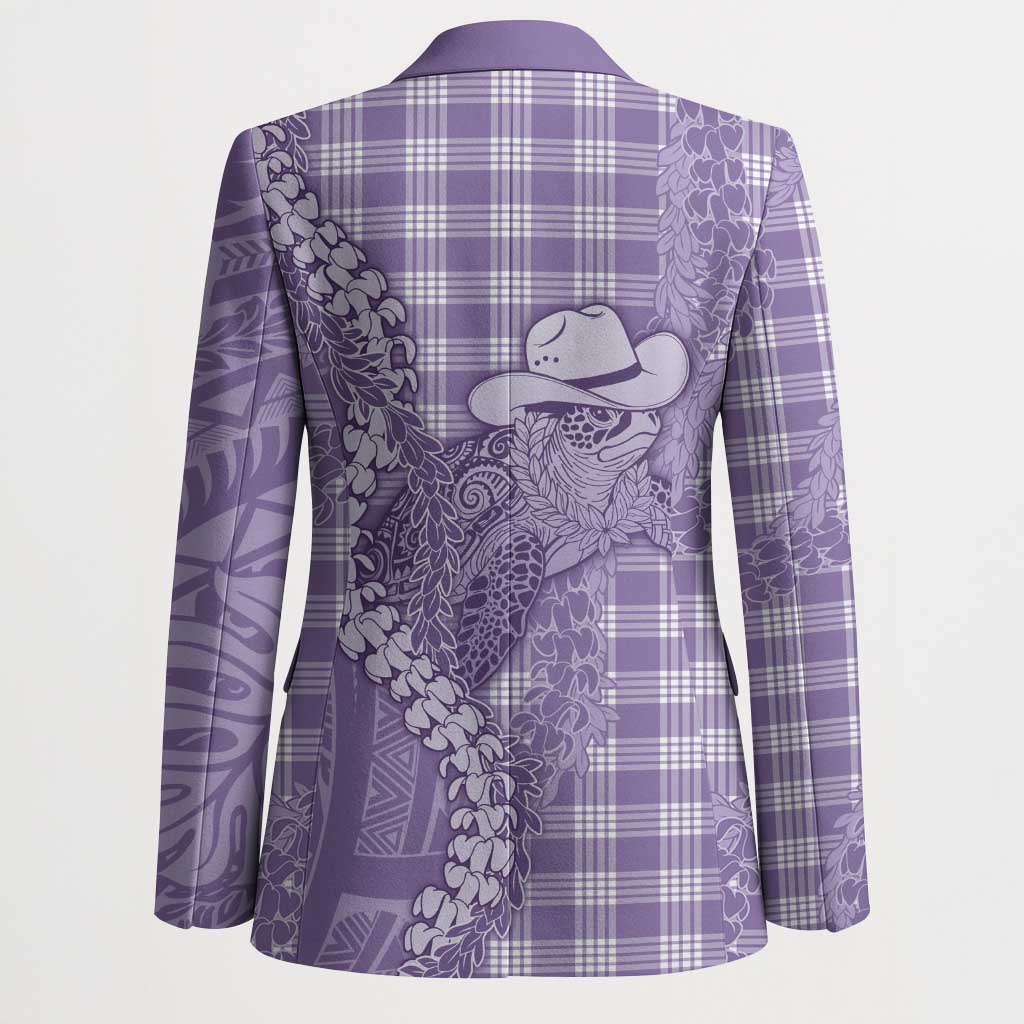 Purple Hawaii Palaka Cowboy Turtle Blazer Hawaiian Paniolo Puakenikeni Maile Lei DT05 - Polynesian Pride