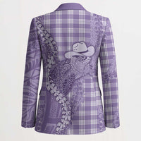 Purple Hawaii Palaka Cowboy Turtle Blazer Hawaiian Paniolo Puakenikeni Maile Lei DT05 - Polynesian Pride