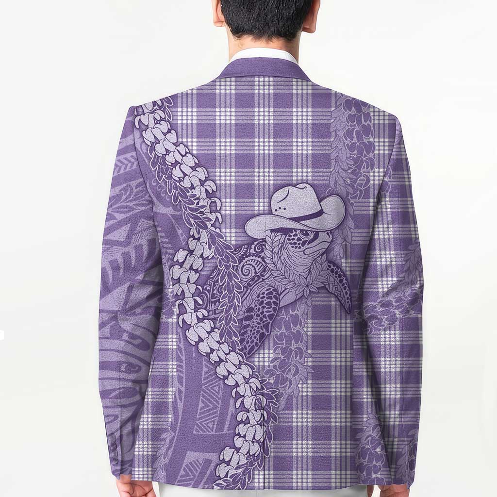 Purple Hawaii Palaka Cowboy Turtle Blazer Hawaiian Paniolo Puakenikeni Maile Lei DT05 - Polynesian Pride
