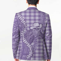 Purple Hawaii Palaka Cowboy Turtle Blazer Hawaiian Paniolo Puakenikeni Maile Lei DT05 - Polynesian Pride