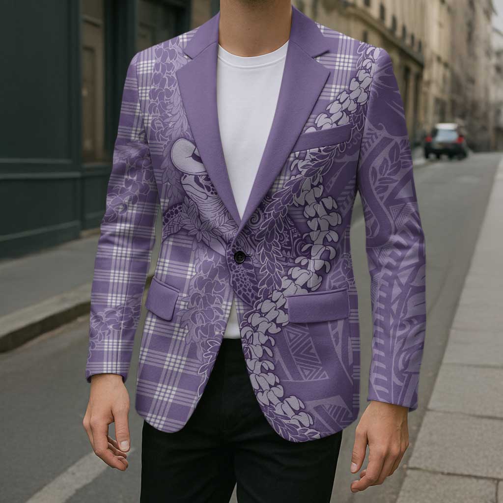 Purple Hawaii Palaka Cowboy Turtle Blazer Hawaiian Paniolo Puakenikeni Maile Lei DT05 - Polynesian Pride