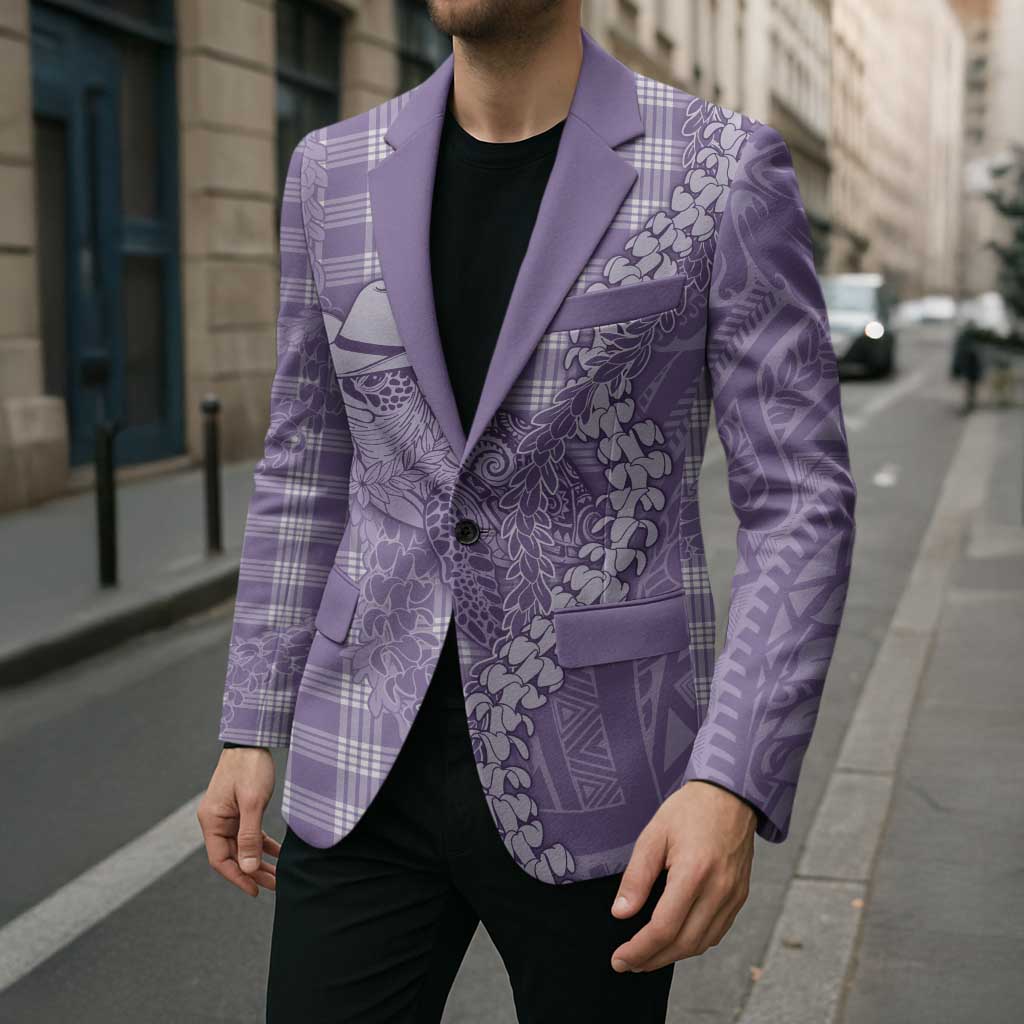 Purple Hawaii Palaka Cowboy Turtle Blazer Hawaiian Paniolo Puakenikeni Maile Lei DT05 - Polynesian Pride