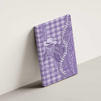 Purple Hawaii Palaka Cowboy Turtle Canvas Wall Art Hawaiian Paniolo Puakenikeni Maile Lei DT05 - Polynesian Pride