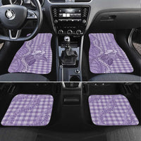 Purple Hawaii Palaka Cowboy Turtle Car Mats Hawaiian Paniolo Puakenikeni Maile Lei DT05 Set 4pcs Purple - Polynesian Pride