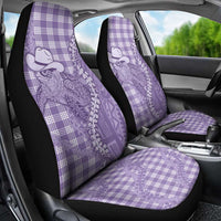 Purple Hawaii Palaka Cowboy Turtle Car Seat Cover Hawaiian Paniolo Puakenikeni Maile Lei DT05 - Polynesian Pride