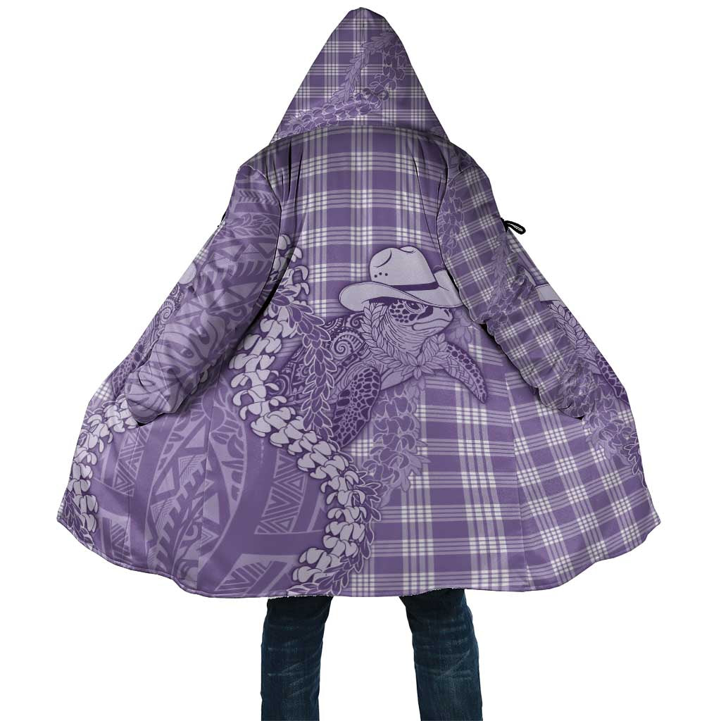 Purple Hawaii Palaka Cowboy Turtle Cloak Hawaiian Paniolo Puakenikeni Maile Lei DT05 Unisex Purple - Polynesian Pride