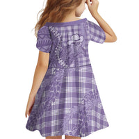 Purple Hawaii Palaka Cowboy Turtle Family Matching Long Sleeve Bodycon Dress and Hawaiian Shirt Hawaiian Paniolo Puakenikeni Maile Lei DT05 - Polynesian Pride