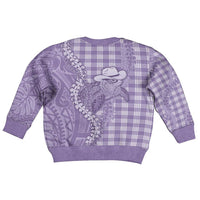 Purple Hawaii Palaka Cowboy Turtle Kid Ugly Christmas Sweater Hawaiian Paniolo Puakenikeni Maile Lei DT05 - Polynesian Pride