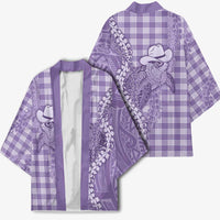 Purple Hawaii Palaka Cowboy Turtle Kimono Hawaiian Paniolo Puakenikeni Maile Lei DT05 - Polynesian Pride