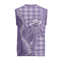 Purple Hawaii Palaka Cowboy Turtle Christmas Knitted V-Neck Vest Hawaiian Paniolo Puakenikeni Maile Lei DT05 - Polynesian Pride