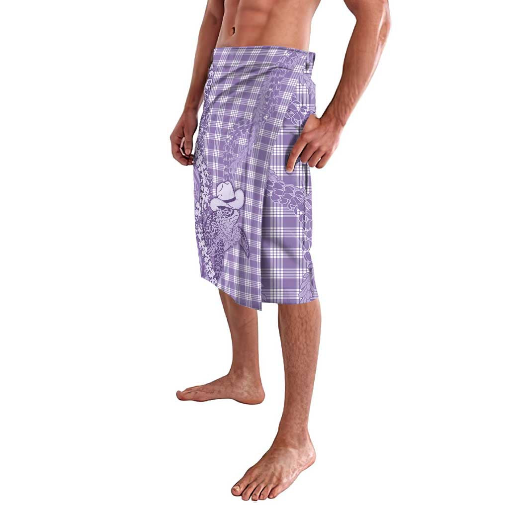 Purple Hawaii Palaka Cowboy Turtle Lavalava Hawaiian Paniolo Puakenikeni Maile Lei DT05 - Polynesian Pride