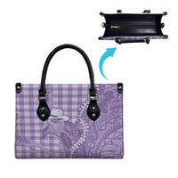 Purple Hawaii Palaka Cowboy Turtle Leather Bag Hawaiian Paniolo Puakenikeni Maile Lei DT05 - Polynesian Pride