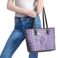 Purple Hawaii Palaka Cowboy Turtle Leather Tote Bag Hawaiian Paniolo Puakenikeni Maile Lei DT05 - Polynesian Pride