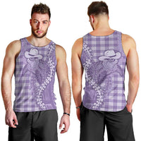 Purple Hawaii Palaka Cowboy Turtle Men Tank Top Hawaiian Paniolo Puakenikeni Maile Lei DT05 - Polynesian Pride