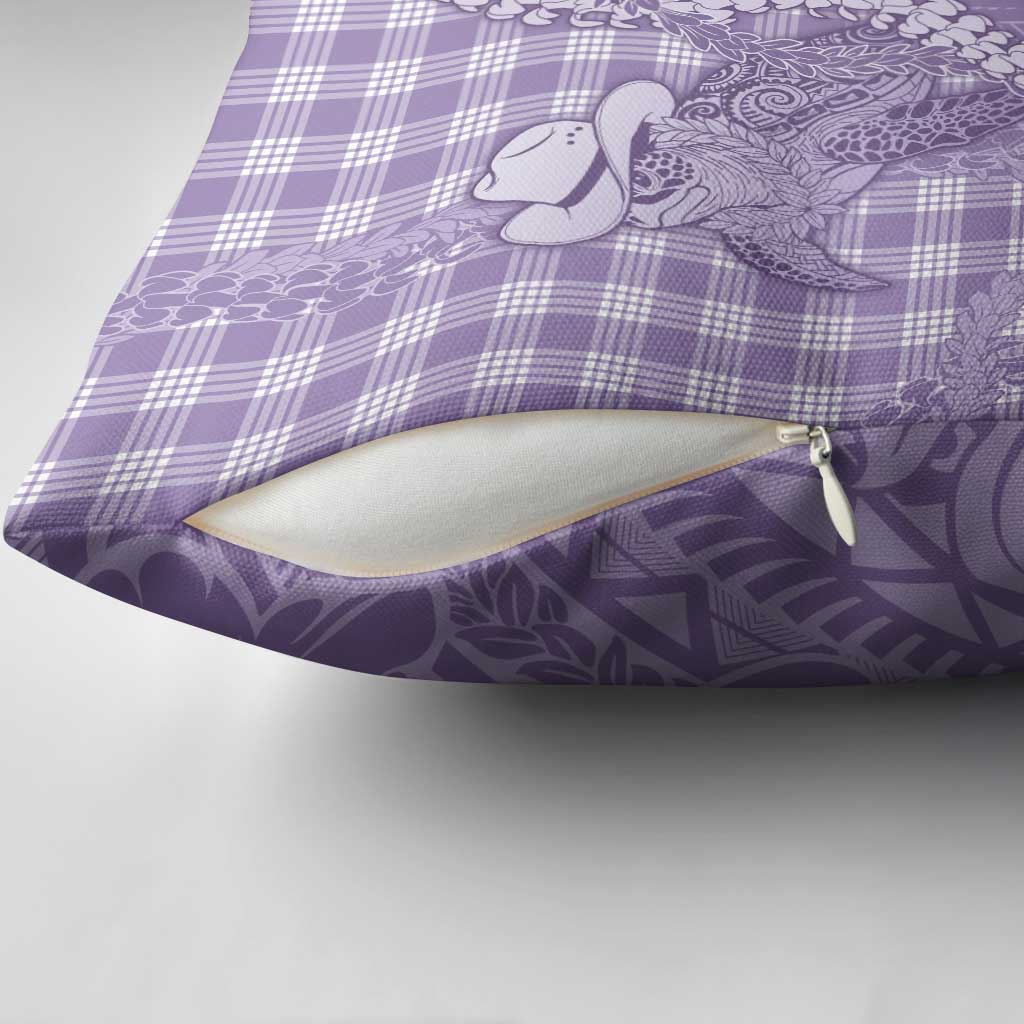 Purple Hawaii Palaka Cowboy Turtle Pillow Cover Hawaiian Paniolo Puakenikeni Maile Lei DT05 - Polynesian Pride