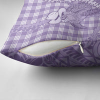 Purple Hawaii Palaka Cowboy Turtle Pillow Cover Hawaiian Paniolo Puakenikeni Maile Lei DT05 - Polynesian Pride