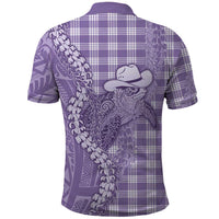 Purple Hawaii Palaka Cowboy Turtle Polo Shirt Hawaiian Paniolo Puakenikeni Maile Lei DT05 - Polynesian Pride