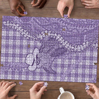 Purple Hawaii Palaka Cowboy Turtle Puzzle Hawaiian Paniolo Puakenikeni Maile Lei DT05 - Polynesian Pride