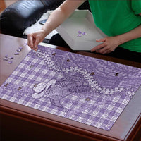 Purple Hawaii Palaka Cowboy Turtle Puzzle Hawaiian Paniolo Puakenikeni Maile Lei DT05 - Polynesian Pride